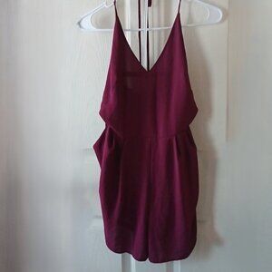 Women's "Nothing Between Us" Lined Romper by Lush Size Medium NWT